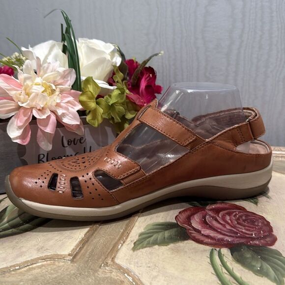 Earth Origins Kara Curie Closed Toe Leather Sandals Brown Women’s Sz 10 - Picture 5 of 13